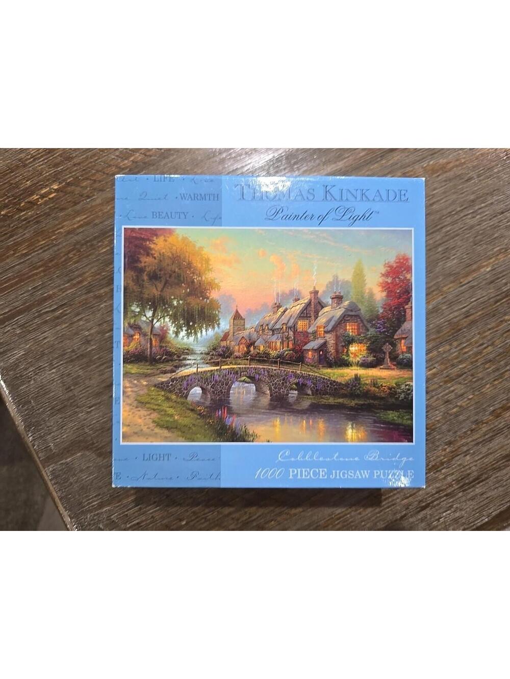 Ceaco Kinkade Cobblestone Bridge 1000 Pc Puzzle 2002
